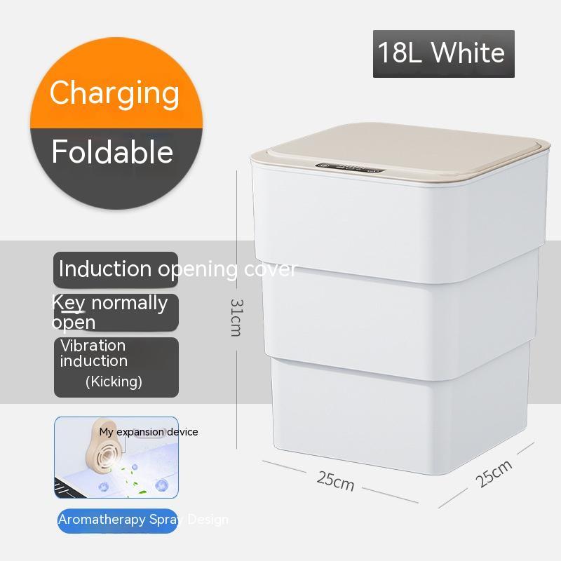 Smart Trash Can With Lid For Bedroom And Living Room Kitchen Storage Box Trash Can Induction Small Car Box Automatic Smart Dustbin Smart Trash Bin EX-STOCK Canada 