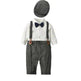 Spring And Autumn Children'S Clothing Infant And Young Children'S British Waistcoat One-Piece Climbing Gentleman'S Hat One-Year-Old Clothes Newborn Gentleman'S Suit - EX-STOCK CANADA