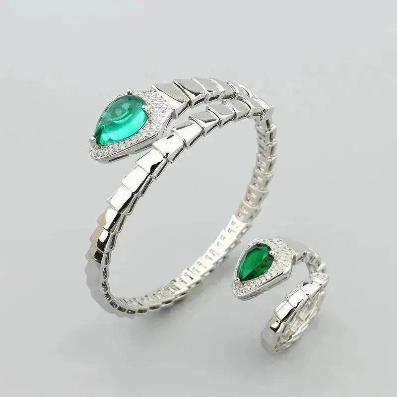 Spring Type Snake Bone Bracelet Ring Suit - EX-STOCK Canada