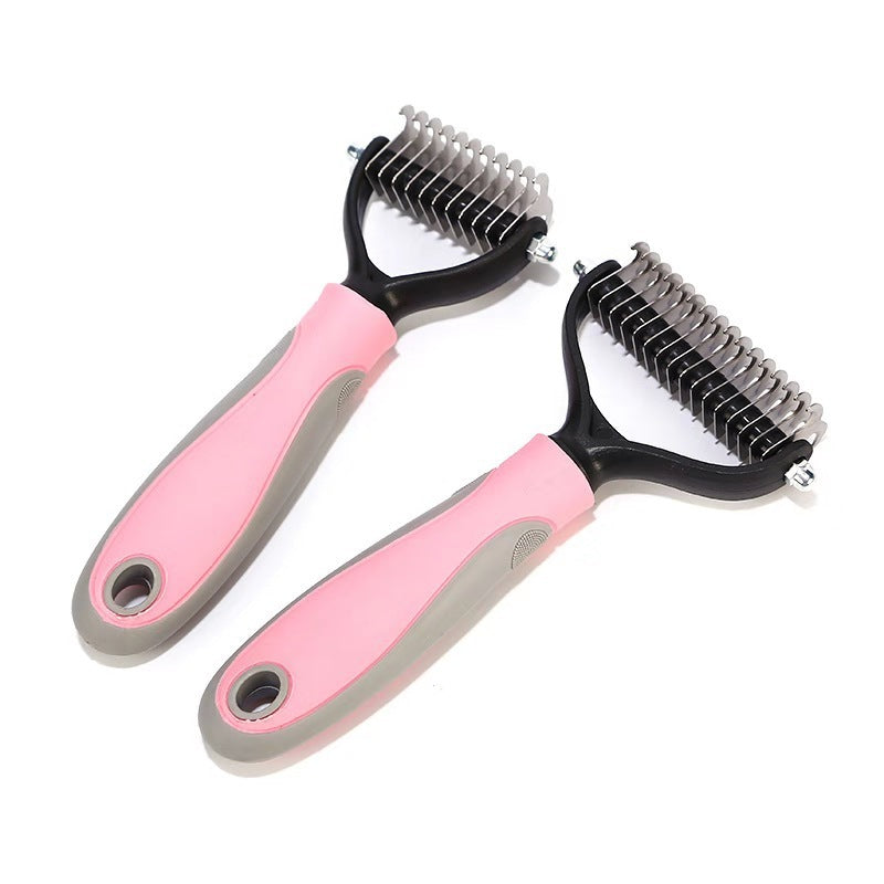 Stainless Double-sided Pet Brush Hair Removal Comb Grooming Dematting Dog Grooming Shedding Tools EX-STOCK Canada 