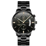 Stainless Steel Business Watches: Waterproof, Black - EX-STOCK CANADA