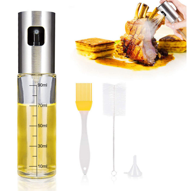 Stainless Steel Grill Kitchen Cooking Oil Spray Bottle With Scale EX-STOCK Canada 