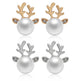 Stud Earrings Christmas Pearl Antlers Earrings EX-STOCK Canada 
