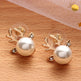 Stud Earrings Christmas Pearl Antlers Earrings EX-STOCK Canada 