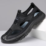 Summer Breathable Men's Sandals Hollow Mesh Surface Casual All-match Hole Outdoor Travel Soft Bottom Slip On Beach Shoes  EX-STOCK CANADA