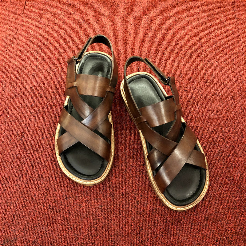 Summer Genuine Leather Casual Sandals Men  EX-STOCK CANADA