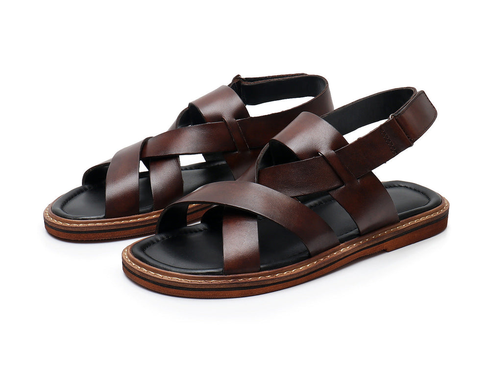 Summer Genuine Leather Casual Sandals Men  EX-STOCK CANADA