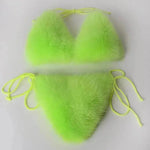 Summer New Underwear Fox Fur Solid Color Split - EX-STOCK Canada