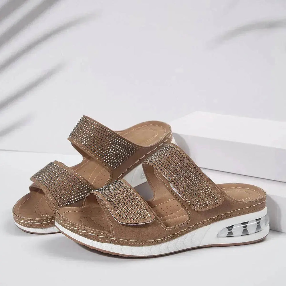 Summer Rhinestone Sandals: Non-slip, Chic & Casual - EX-STOCK Canada