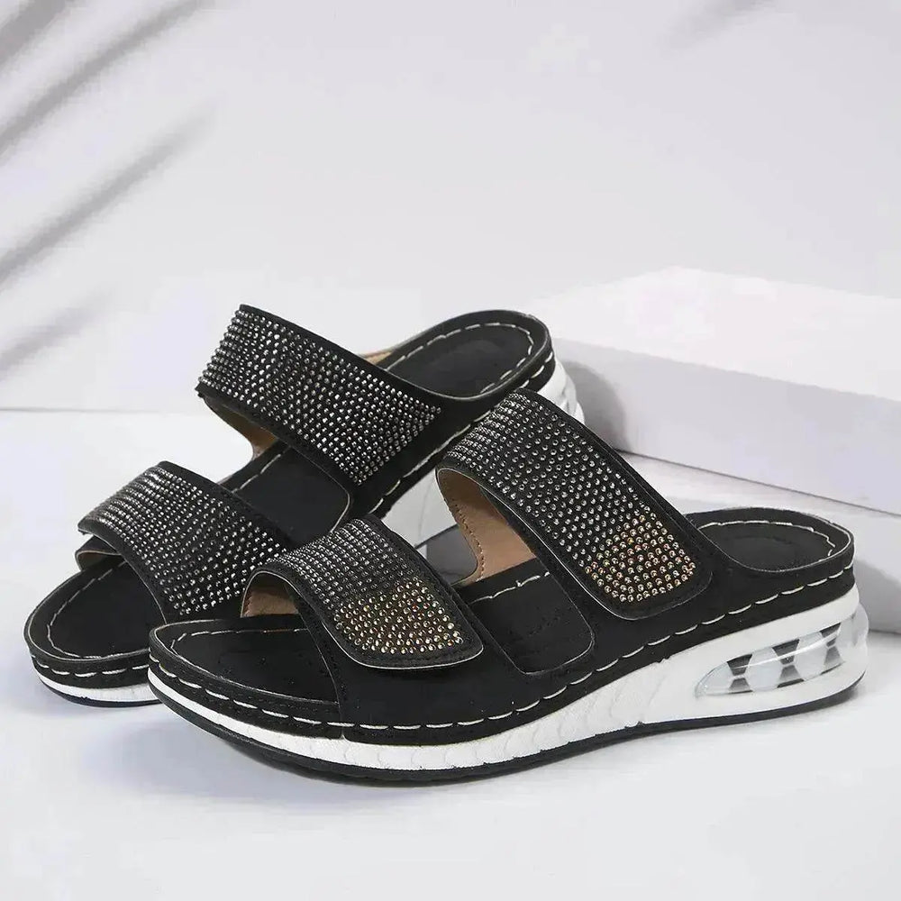 Summer Rhinestone Sandals: Non-slip, Chic & Casual - EX-STOCK Canada
