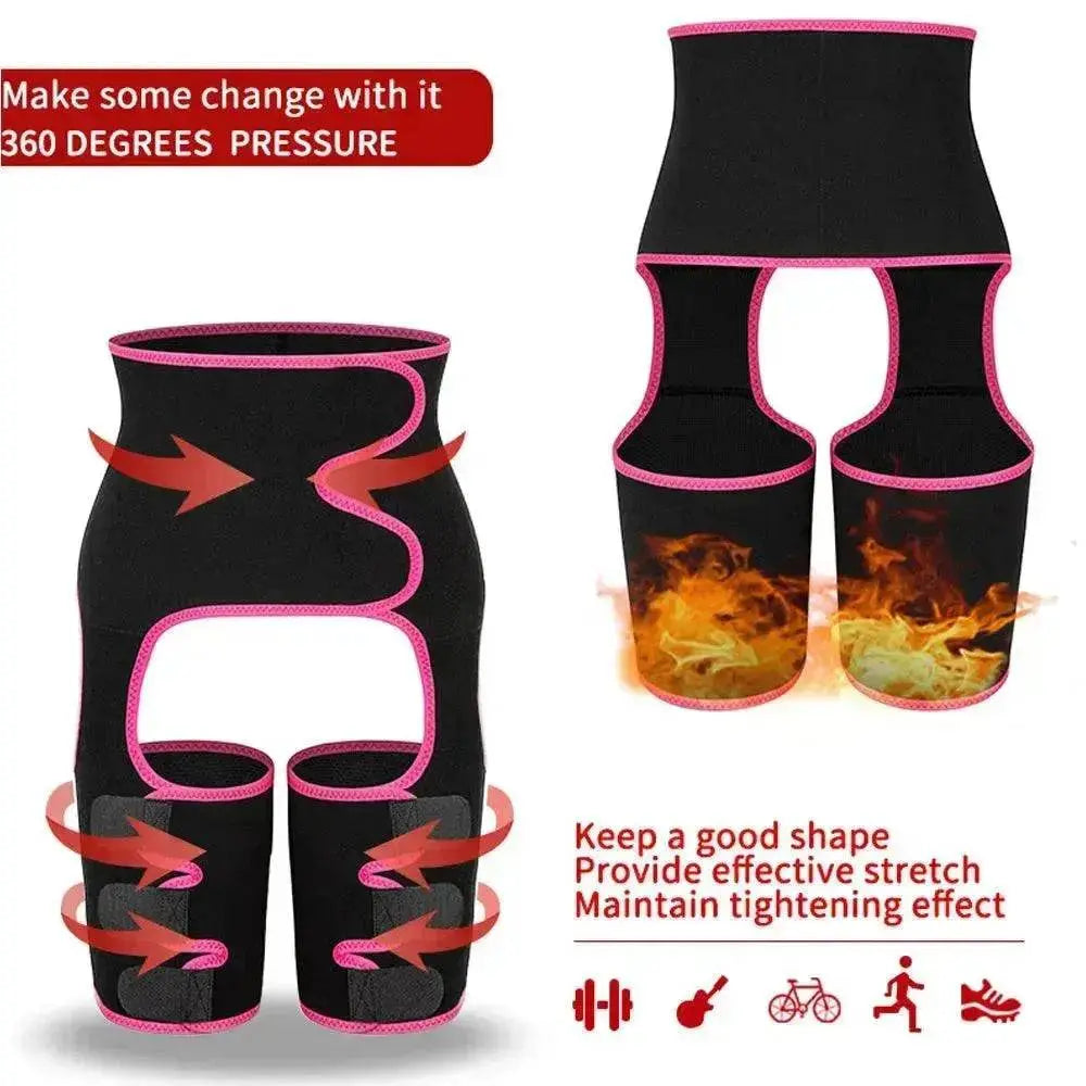 Sweat High Waist Thigh Trimmer Butt Lifter Shapewear Belt 3 In 1 Adjustable Belt - EX-STOCK Canada