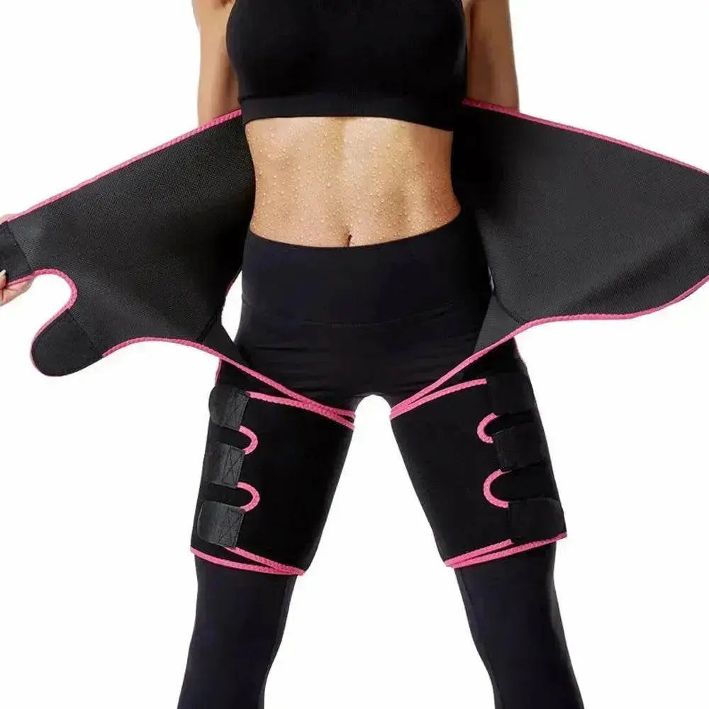 Sweat High Waist Thigh Trimmer Butt Lifter Shapewear Belt 3 In 1 Adjustable Belt - EX-STOCK Canada
