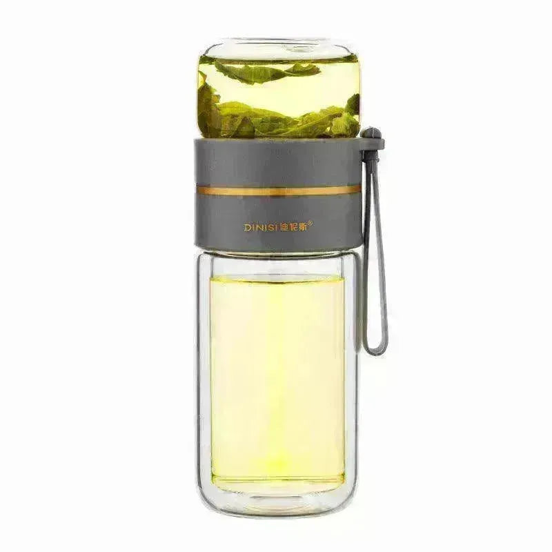 Tea Infuser Filter Separation Double Wall Glass Bottle - EX-STOCK CANADA