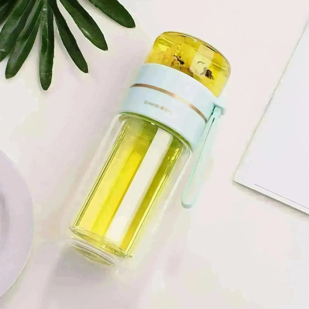 Tea Infuser Filter Separation Double Wall Glass Bottle - EX-STOCK CANADA