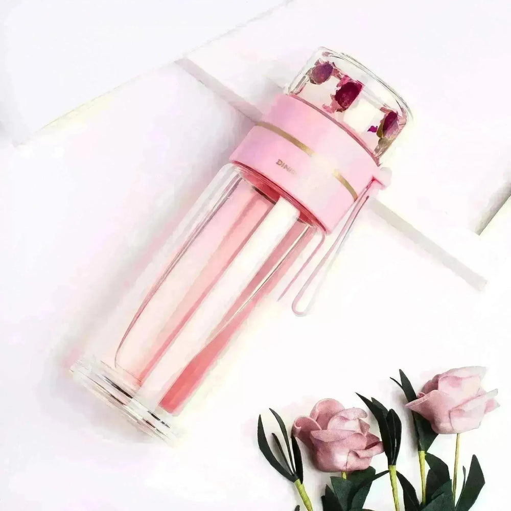 Tea Infuser Filter Separation Double Wall Glass Bottle - EX-STOCK CANADA