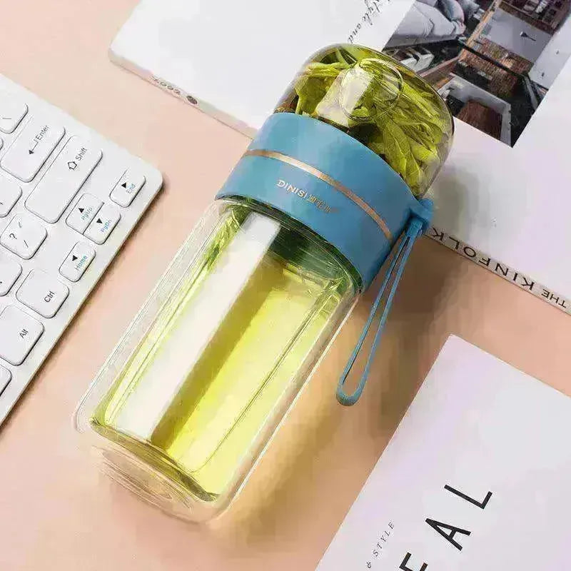 Tea Infuser Filter Separation Double Wall Glass Bottle - EX-STOCK CANADA