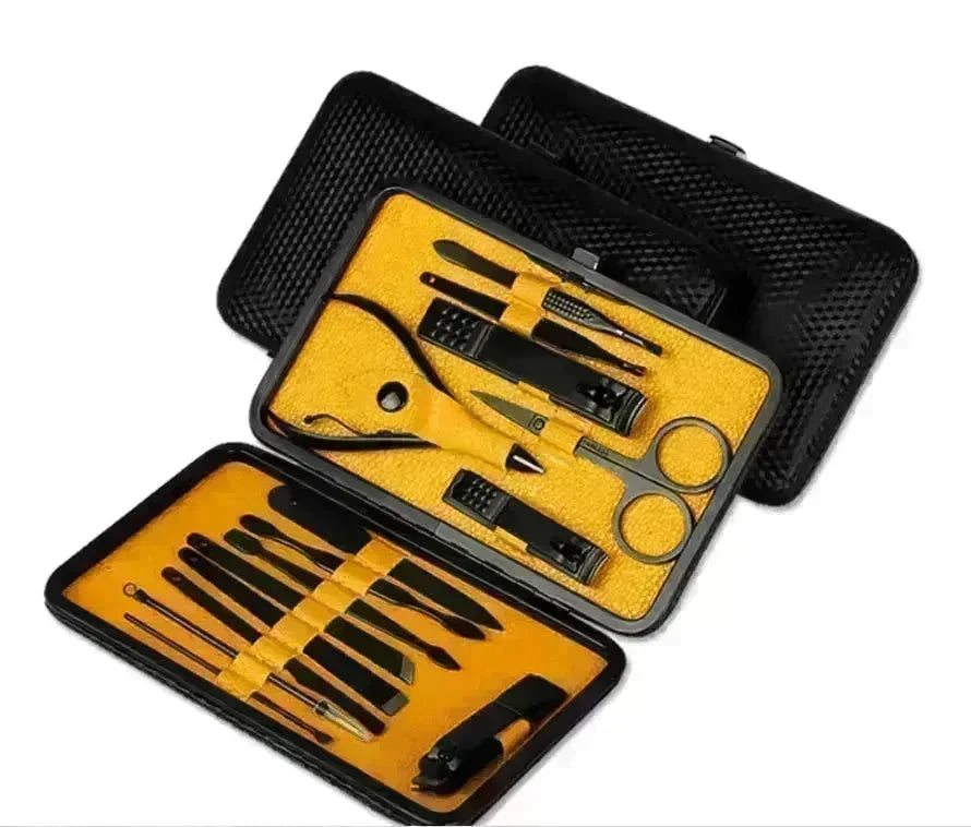 The Factory Manicure Black Stainless Steel High-end Set of 15 Nail Clippers - EX-STOCK CANADA