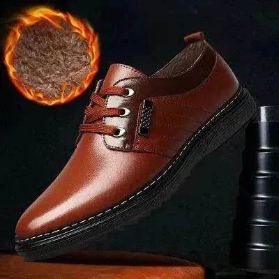 Los nuevos zapatos caen, zapatos de negocios casuales para hombre, zapatos para hombre, zapatos redondos al estilo británico para papá EX-STOCK Canada