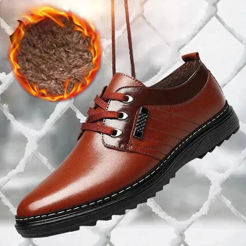 Los nuevos zapatos caen, zapatos de negocios casuales para hombre, zapatos para hombre, zapatos redondos al estilo británico para papá EX-STOCK Canada