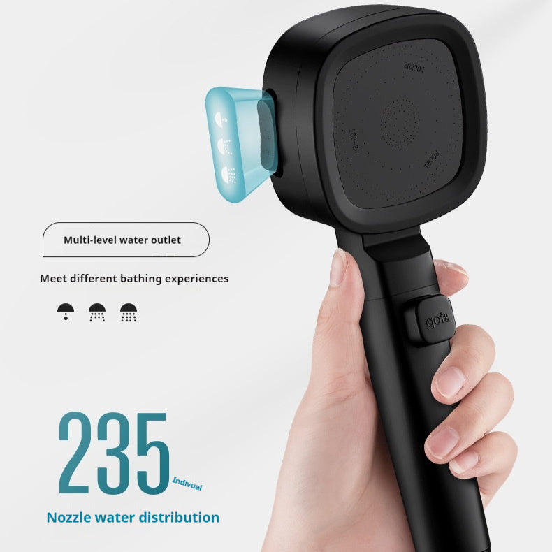 Three-speed Filter Supercharged Square Shower Head Handheld Nozzle EX-STOCK Canada 