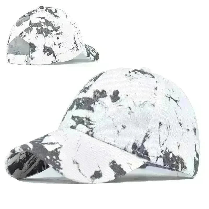 Tie-Dye Hat Pure Cotton Sun Visors Ponytail Cap - EX-STOCK CANADA
