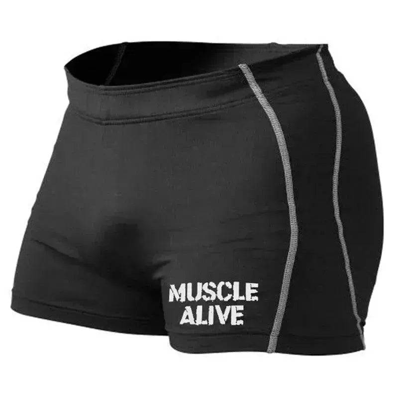 Shorts de gym moulants pour hommes - musculation EX-STOCK Canada
