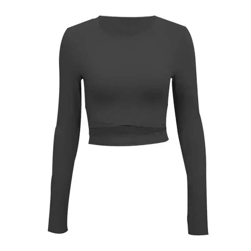 Tight-fitting Navel-bearing Sports Running Gym Yoga Wear - EX-STOCK Canada
