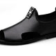 Toed First Layer Cowhide Sandals Men's Bag Heel Side Empty Leather Beach Non-slip Wear-resistant  EX-STOCK CANADA