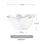 Traditional Japanese Style Hammer Pattern Petal Glass Bowl Set - EX-STOCK CANADA