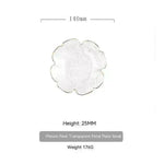 Traditional Japanese Style Hammer Pattern Petal Glass Bowl Set - EX-STOCK CANADA