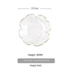 Traditional Japanese Style Hammer Pattern Petal Glass Bowl Set - EX-STOCK CANADA