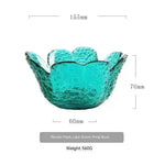 Traditional Japanese Style Hammer Pattern Petal Glass Bowl Set - EX-STOCK CANADA