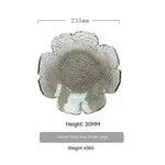 Traditional Japanese Style Hammer Pattern Petal Glass Bowl Set - EX-STOCK CANADA