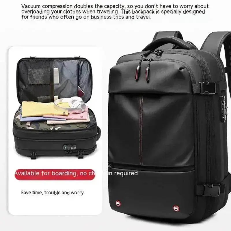 Travel Backpack Men's Business Multifunction Computer Bag Vacuum Compression Large-capacity Backpack - EX-STOCK Canada