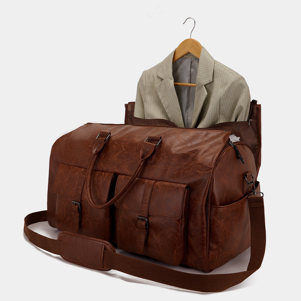 Travel Convenient Portable Garment Bag PU Leather Luggage Bag EX-STOCK Canada 