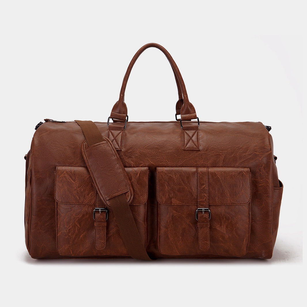 Travel Convenient Portable Garment Bag PU Leather Luggage Bag EX-STOCK Canada 