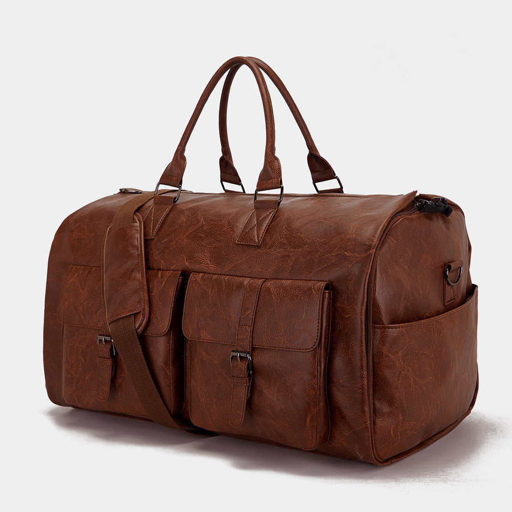 Travel Convenient Portable Garment Bag PU Leather Luggage Bag EX-STOCK Canada 