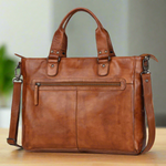 Two Handled Messenger Leather Laptop Bag EX-STOCK Canada 