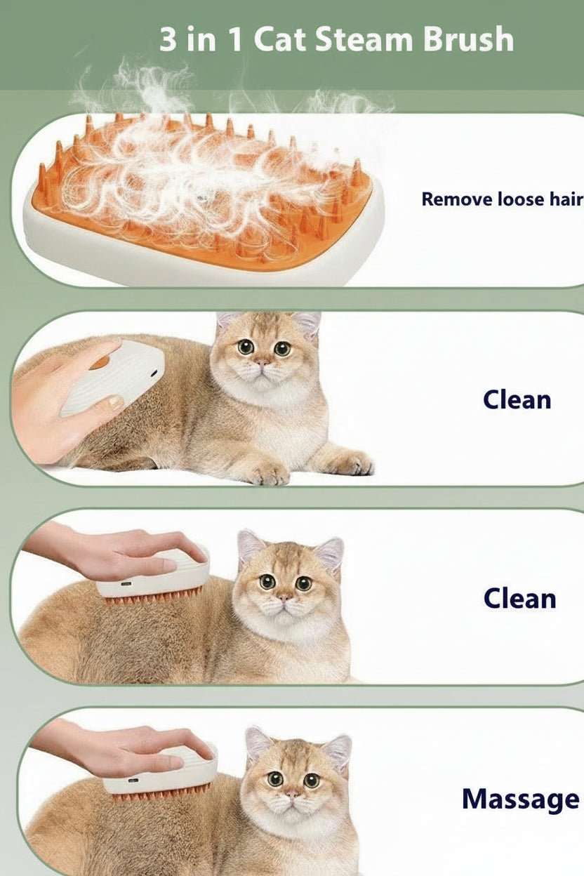 USB Rechargeable Pets Steam Brush Spray Massage Comb Pet Grooming Tools Cat Steam Comb Pet Products EX-STOCK Canada 