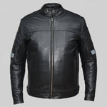Unik International Men's Reflective Stripe Motorcycle Jacket 