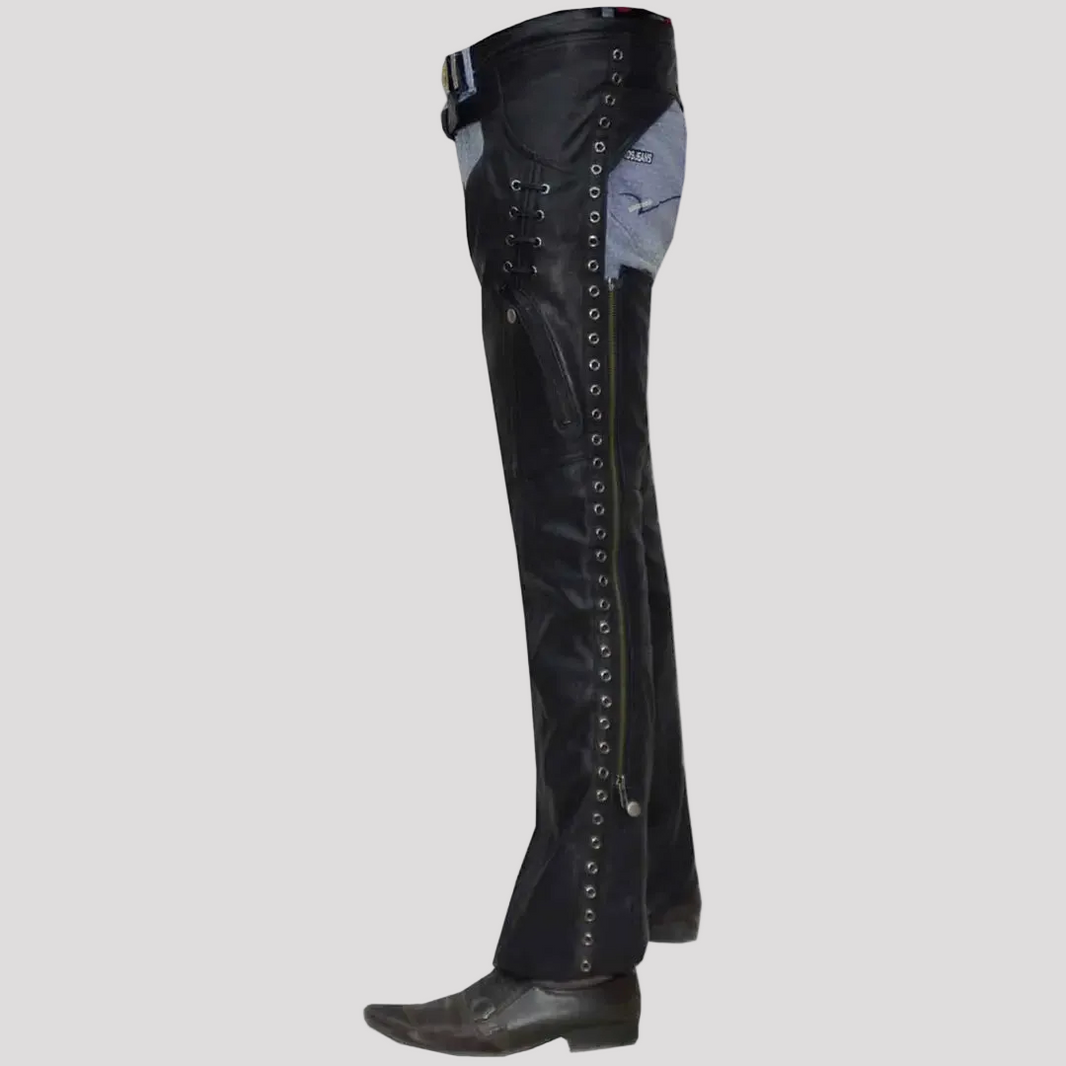 Chaps con ojales y cordones para mujer de Unik International 