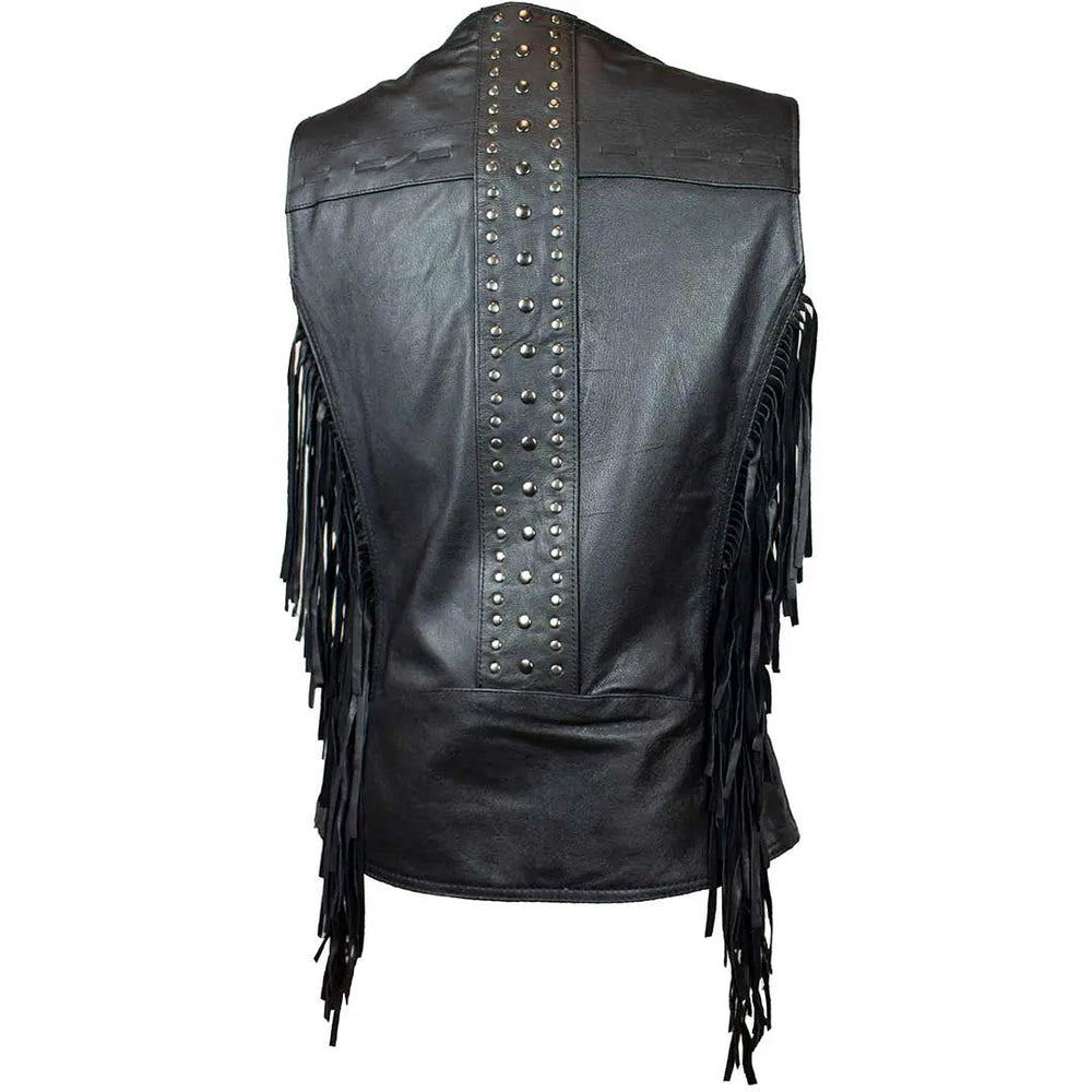 Unik International Women's Studded Fringe Vest EX-STOCK Canada 