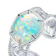 Unique and Simple Geometric Opal S925 Sterling Silver Ring - EX-STOCK CANADA