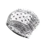 Unisex Autumn Windproof Earmuff Head Cashew Flower Print Pile Hood Hat - EX-STOCK CANADA