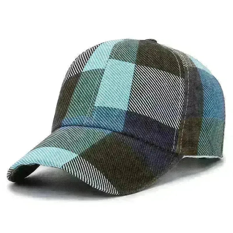 Unisex Outdoor Plaid Print Baseball Style Hat - EX-STOCK CANADA