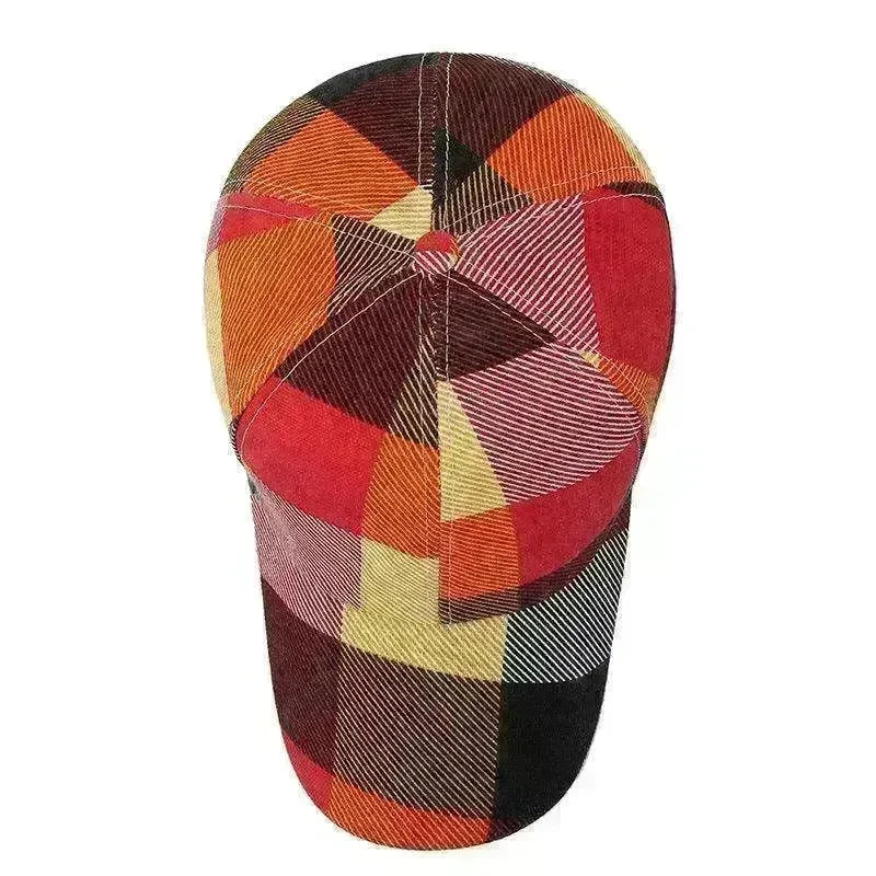 Unisex Outdoor Plaid Print Baseball Style Hat - EX-STOCK CANADA