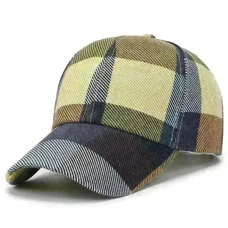 Unisex Outdoor Plaid Print Baseball Style Hat - EX-STOCK CANADA