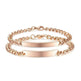 Unisex Titanium Steel Curved Plate Rose Gold Plated Bracelet - EX-STOCK Canada