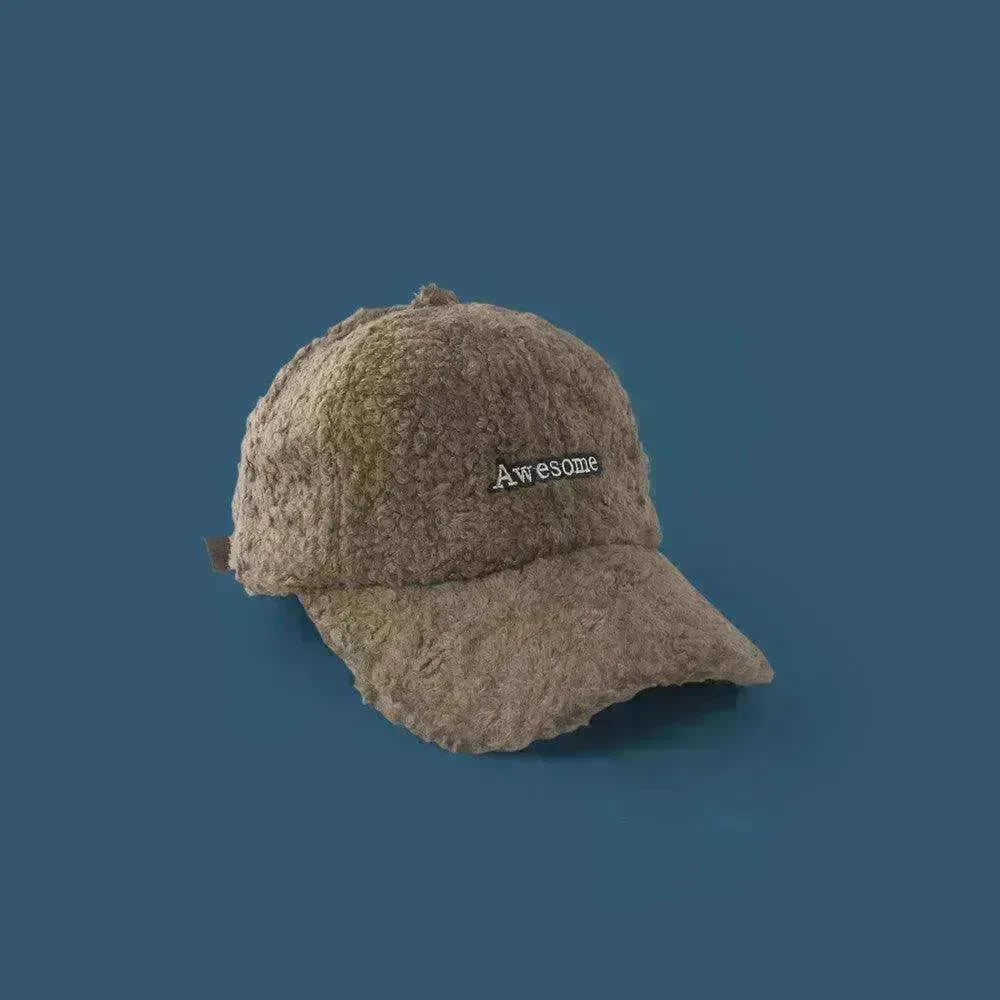 Unisex Unique Design Of Lamb Wool Alphabet Plush Hat - EX-STOCK CANADA