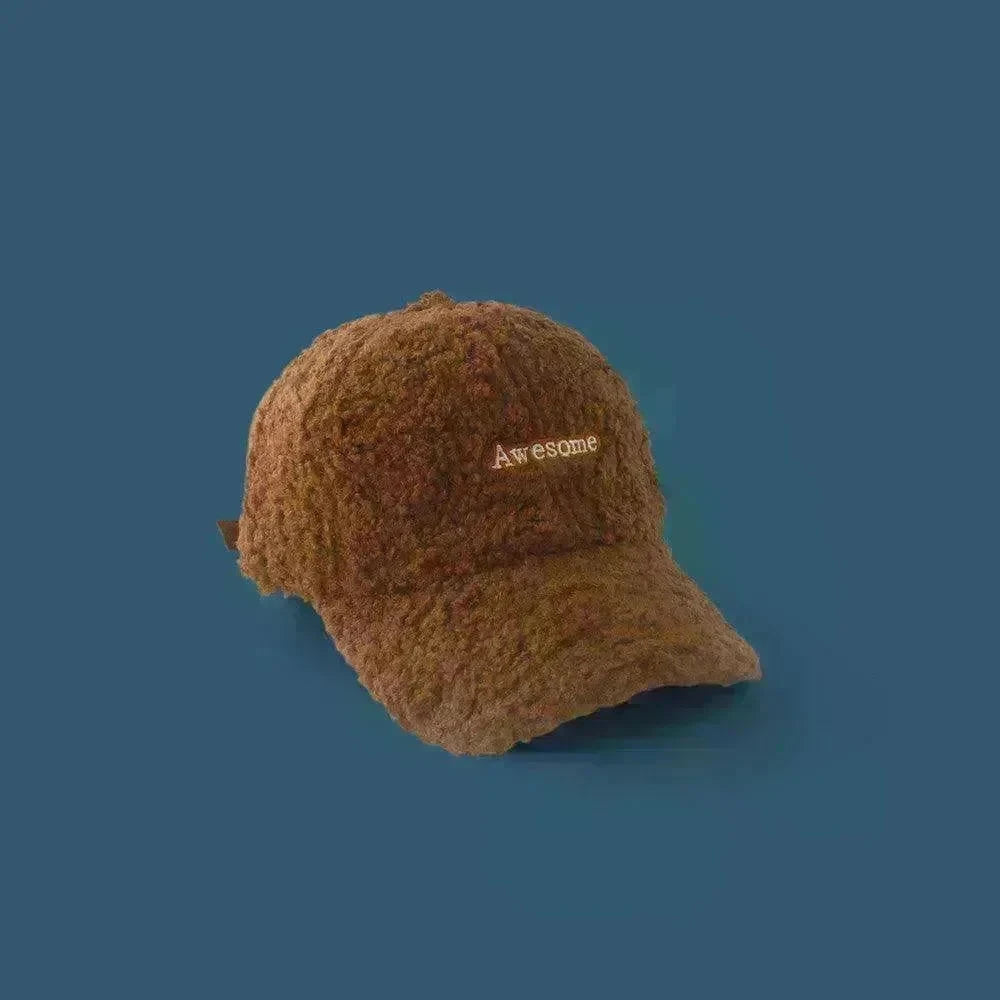 Unisex Unique Design Of Lamb Wool Alphabet Plush Hat - EX-STOCK CANADA